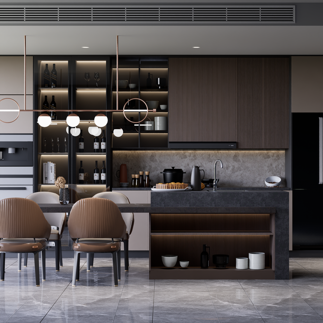 Stylish modern kitchen interior with sleek design elements in Indonesia. — Septian Dwicahya, Pexels