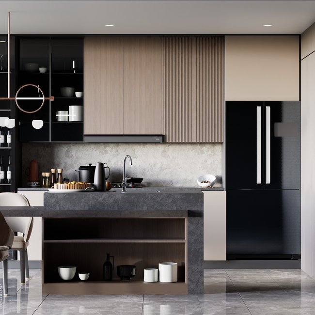 Stylish modern kitchen interior with sleek finishes and minimalist design in Indonesia. — Septian Dwicahya, Pexels