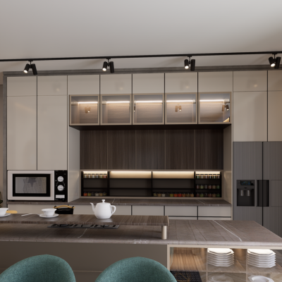 Stylish modern kitchen featuring sleek cabinetry, appliances, and minimalist decor. — The Ghazi, Pexels